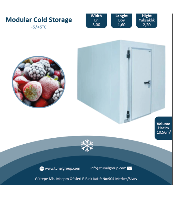 Modüler Soğuk Hava Deposu - Modular Coldroom(-5 / +5°C) 10,56m³