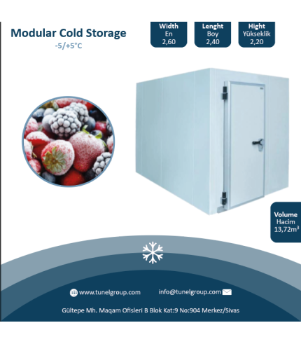 Modüler Soğuk Hava Deposu - Modular Coldroom (-5 / +5°C) 13,72m³