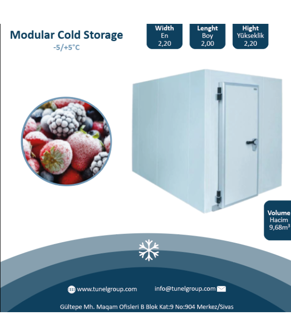 Modüler Donuk Hava Deposu - Modular ColdRoom (-5 / +5°C) 9,68m³