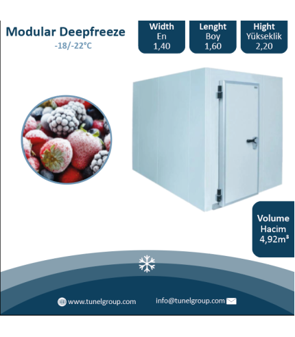 Modüler Soğuk Hava Deposu - Modular Deepfreeze Room (-18/-22°C) 4,90m³